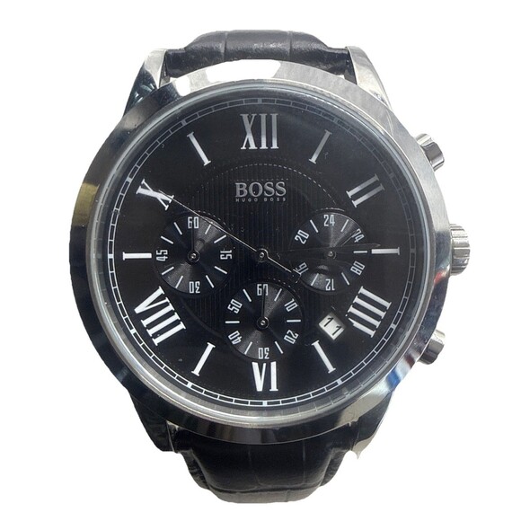 Boss Hugo Boss Ambassador 1512574 Chronograph watch/ Black leather band main image 8